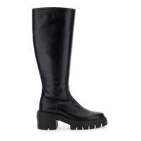 Bocanci 'Soho' Black Knee-High Boots With Embossed Logo On The Rear In Patent Leather Woman Femei