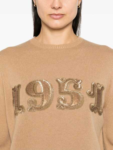 Pulovere Max Mara Max Mara Wool And Cashmere Blend Sweater Brown Femei (BM 15650063) 5