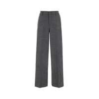 Pantaloni scurti 'Lorenza' Grey Pants With Front Pences In Wool And Cashmere Stretch Woman Femei