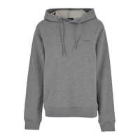 Bluze de trening Grey Hoodie With Tonal Logo Embroidery In Jersey Woman Femei