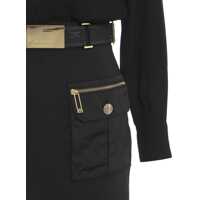 Topuri Dama - Bluze Elisabetta Franchi Mini dress with wrap blouse and skirt with pockets Black Femei (BM 15664361) - B-mall.ro