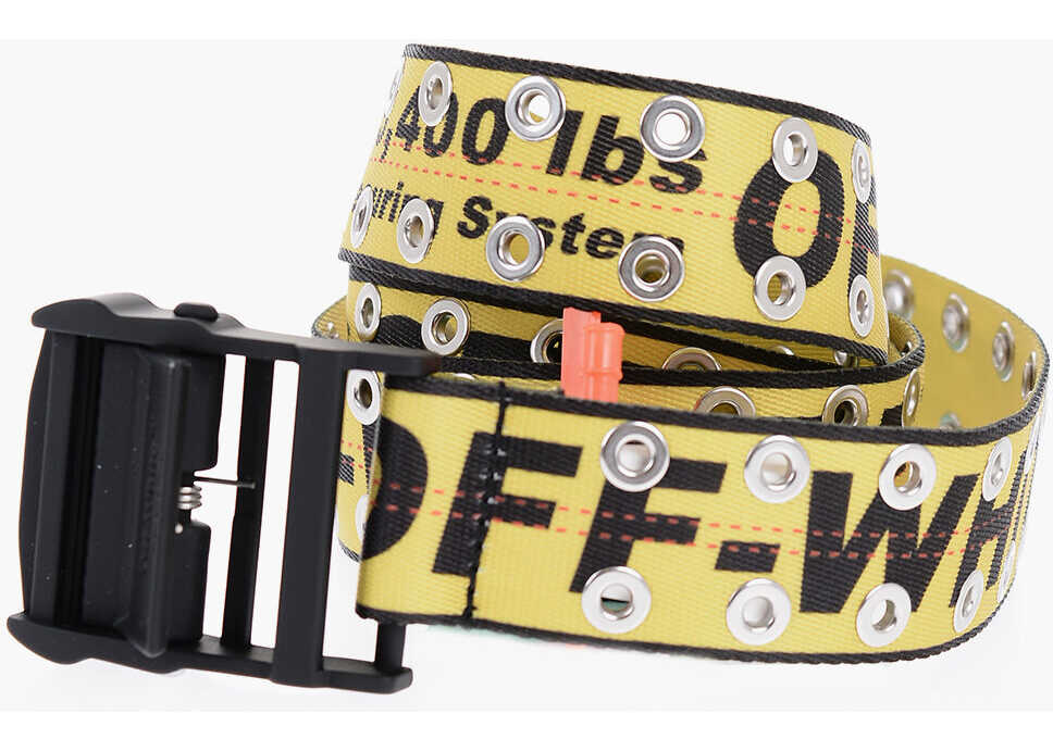 Off-White Belt With Contrasting Eyelets