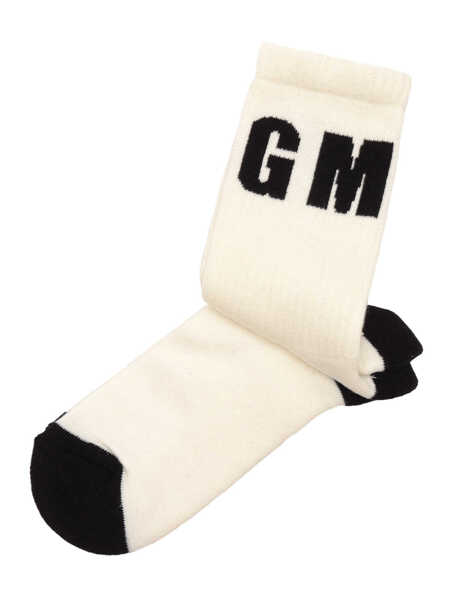 Sosete MSGM SOCKS UNISEX CREMA/CREAM White Fete (BM 15665693) 2