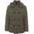 Fay DOUBLE BREASTED HOODED DOWN JACKET Green