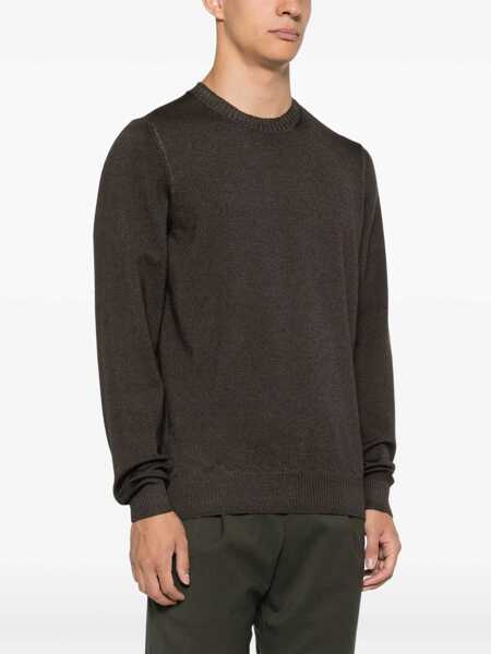 Pulovere Fay ROUNDED SWEATER Brown Barbati (BM 15665831) 3