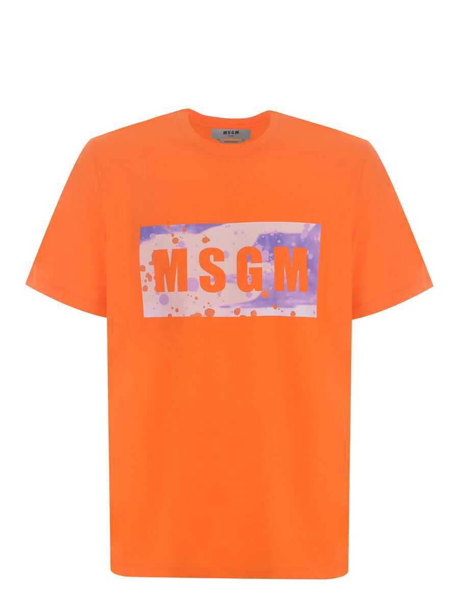 Tricouri MSGM Msgm T-Shirt Camo ORANGE Barbati (BM 15669227) 1