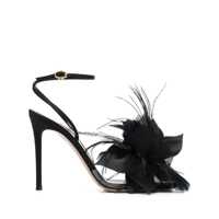Pantofi cu toc Gianvito Rossi Inez Satin And Glass High Heel Sandals Femei