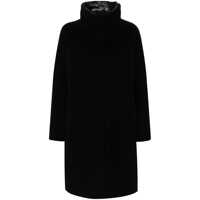 Paltoane Black Padded Single-Breasted Coat In Mixed Of Tech Materials Woman Femei