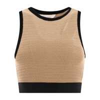 Topuri Palm Angels Knitted Cropped Top Femei