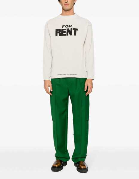 Pulovere ERL Chenille Crew-Neck Sweater With Ribbed Edge Beige Barbati (BM 15680312) 2