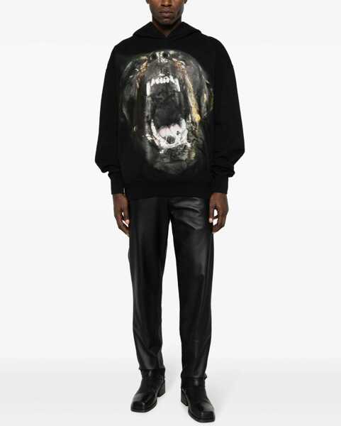 Bluze de trening 1989 STUDIO Brushed Cotton Hoodie With Maxi Print Black Barbati (BM 15680330) 2