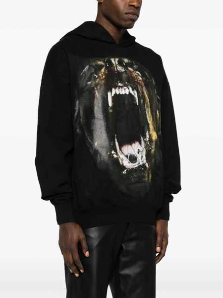 Bluze de trening 1989 STUDIO Brushed Cotton Hoodie With Maxi Print Black Barbati (BM 15680330) 3