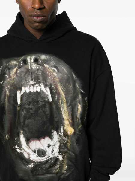 Bluze de trening 1989 STUDIO Brushed Cotton Hoodie With Maxi Print Black Barbati (BM 15680330) 5