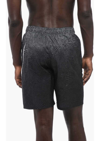 Sorturi de baie Nike Maxi Logo Printed Grid Swoosh Swim Shorts Black Barbati (BM 15680363) 2
