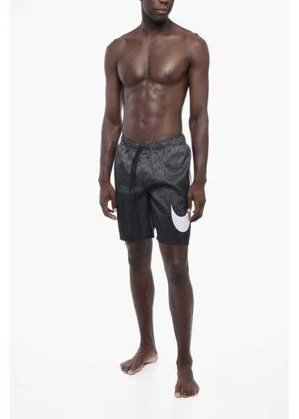Sorturi de baie Nike Maxi Logo Printed Grid Swoosh Swim Shorts Black Barbati (BM 15680363) 4