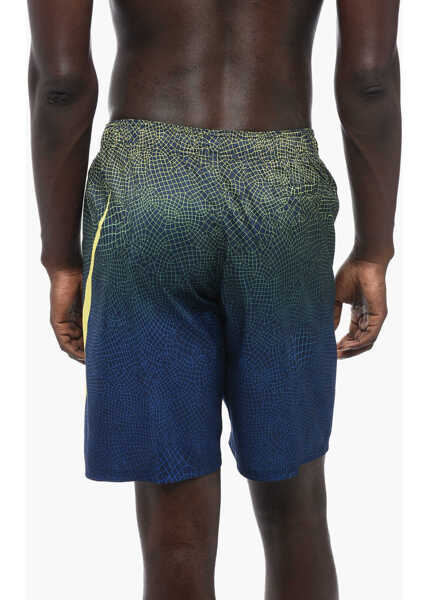 Sorturi de baie Nike Maxi Logo Printed Grid Swoosh Swim Shorts Blue Barbati (BM 15680366) 2