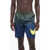 Nike Maxi Logo Printed Grid Swoosh Swim Shorts Blue