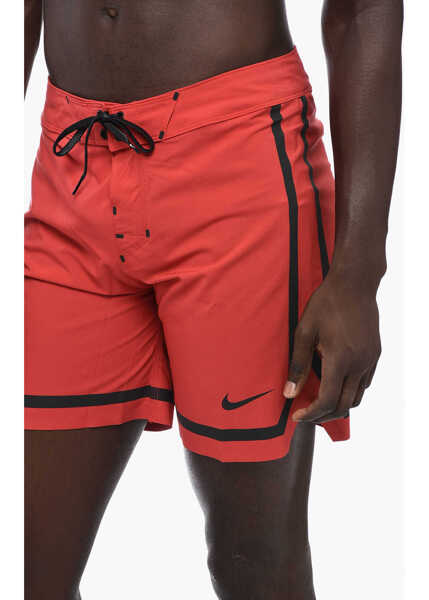 Sorturi de baie Nike Stretch Fabric Swim Shorts With Contrasting Details Red Barbati (BM 15680522) 3