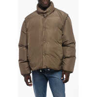 Geci de iarna Solid Color Down Jacket With Front Buttoning Barbati