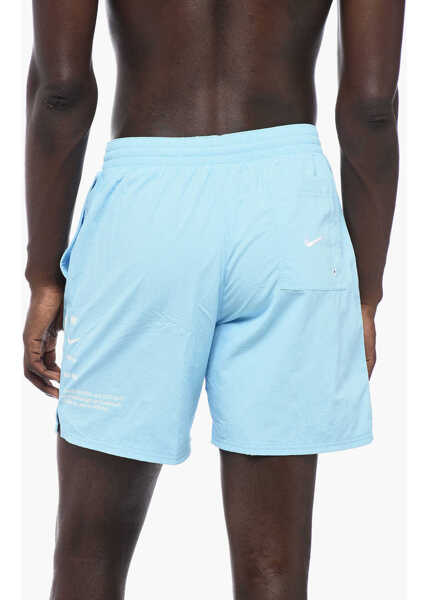 Sorturi de baie Nike Nylon Swim Shorts With Printed Logo Light Blue Barbati (BM 15680714) 2