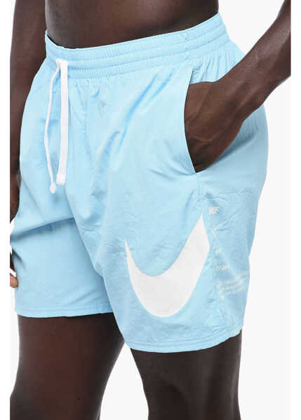Sorturi de baie Nike Nylon Swim Shorts With Printed Logo Light Blue Barbati (BM 15680714) 3