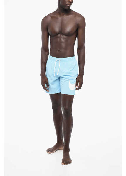 Sorturi de baie Nike Nylon Swim Shorts With Printed Logo Light Blue Barbati (BM 15680714) 4