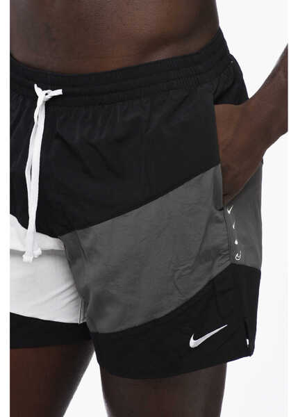 Sorturi de baie Nike Color Block Swim Shorts With 2 Pockets Black & White Barbati (BM 15680717) 3