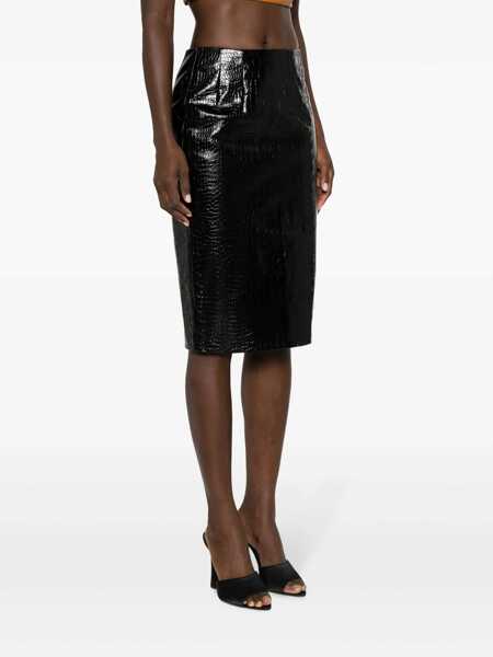 Fuste Versace Versace Crocodile Skirt Black Femei (BM 15681521) 3