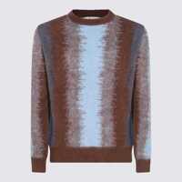 Pulovere Piacenza 1733 Navy Brown Wool Knitwear Barbati