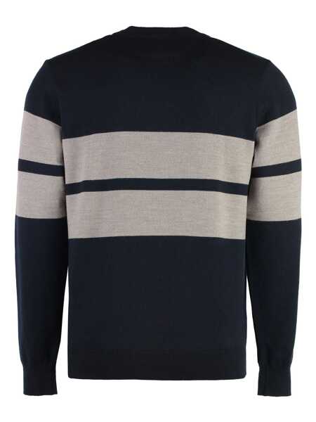 Pulovere Paul&Shark Paul & Shark Virgin Wool Crew-Neck Sweater BLUE Barbati (BM 15682901) 2