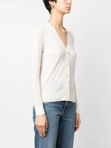 Cardigane Tory Burch Tory Burch Wool And Silk Cardigan WHITE Femei (BM 15682946) 3