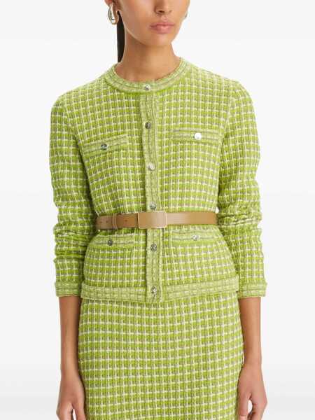 Cardigane Tory Burch Tory Burch Kendra Jacquard Knit Cardigan GREEN Femei (BM 15683174) 4