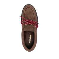 Mocasini Miu Miu Dama - Mocasini Miu Miu Miu Miu Sienna Brown Suede Loafers BRUCIATO Femei (BM 15686684) - B-mall.ro