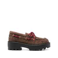 Mocasini Miu Miu Sienna Brown Suede Loafers Femei