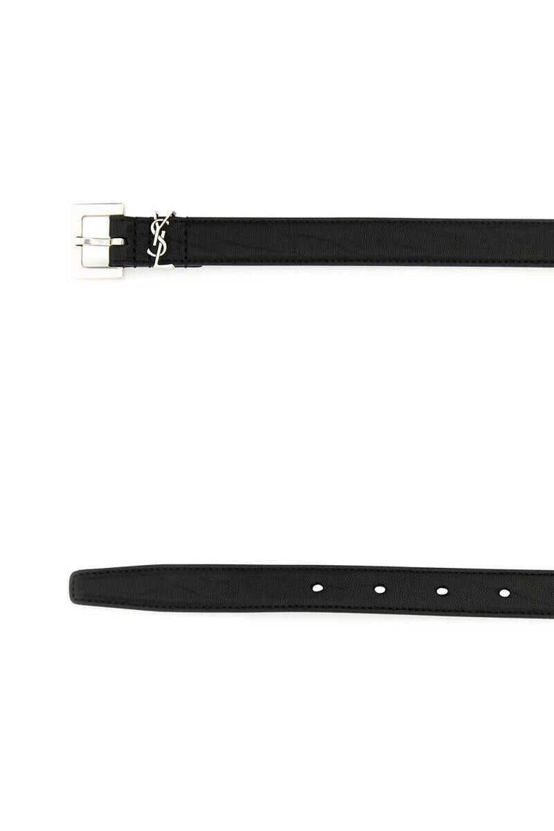 Curele Saint Laurent Saint Laurent Belt Black Barbati (BM 15686894) 2