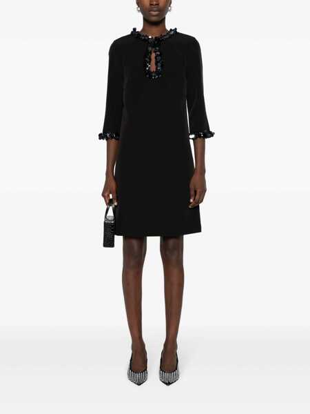 Rochii P.A.R.O.S.H. P.A.R.O.S.H. Sequin-Embellished Mini Dress Black Femei (BM 15692012) 2