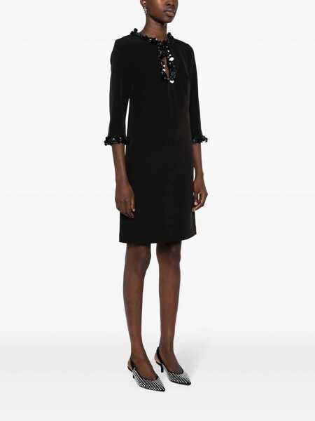 Rochii P.A.R.O.S.H. P.A.R.O.S.H. Sequin-Embellished Mini Dress Black Femei (BM 15692012) 3