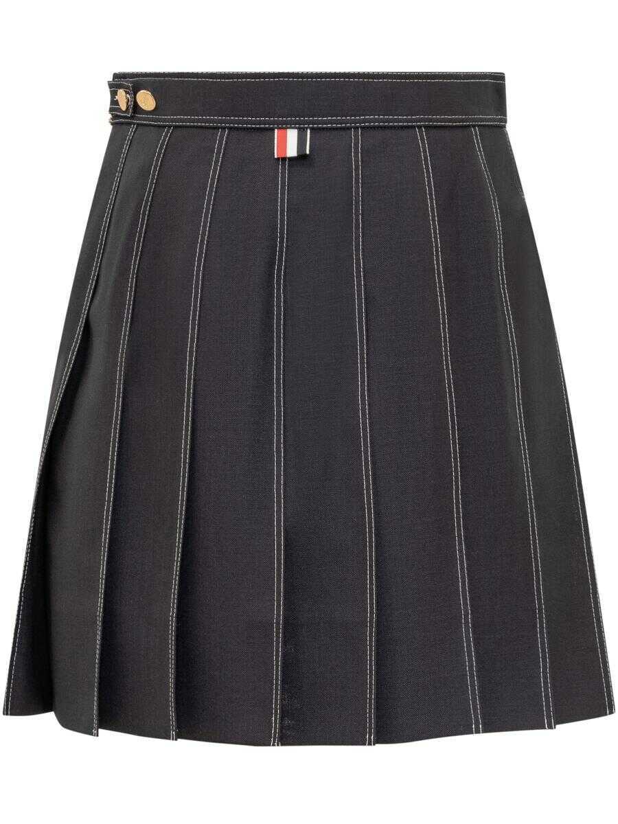 Fuste Thom Browne Thom Browne Mini Pleated Skirt. BLUE Femei (BM 15693017) 2