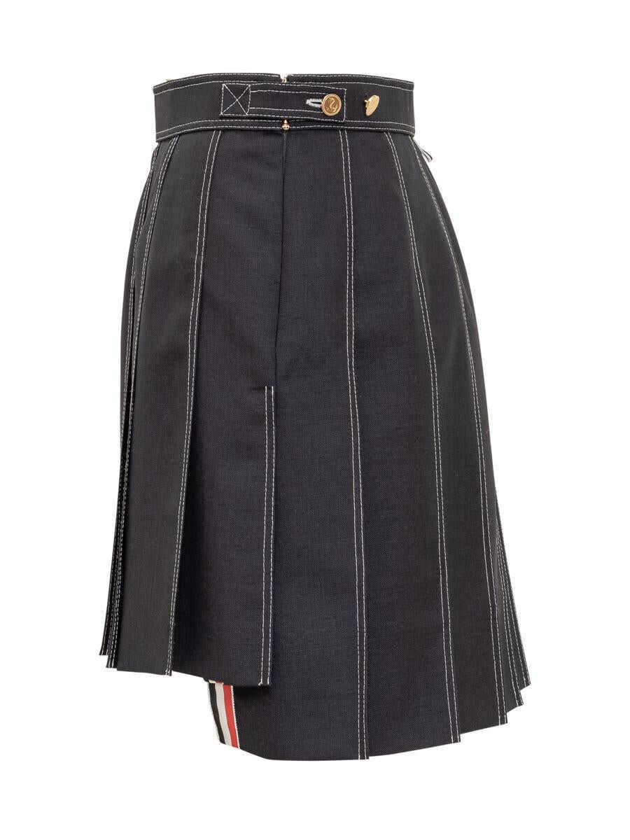 Fuste Thom Browne Thom Browne Mini Pleated Skirt. BLUE Femei (BM 15693017) 3