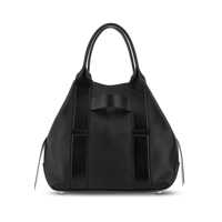 Genti de mana Hogan Black Script Medium Shopping Bag Femei