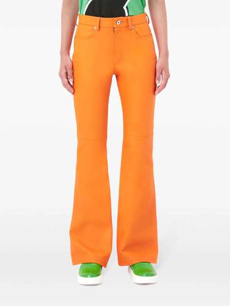 Pantaloni casual JW Anderson JW Anderson Leather Pants ORANGE Femei (BM 15695600) 3