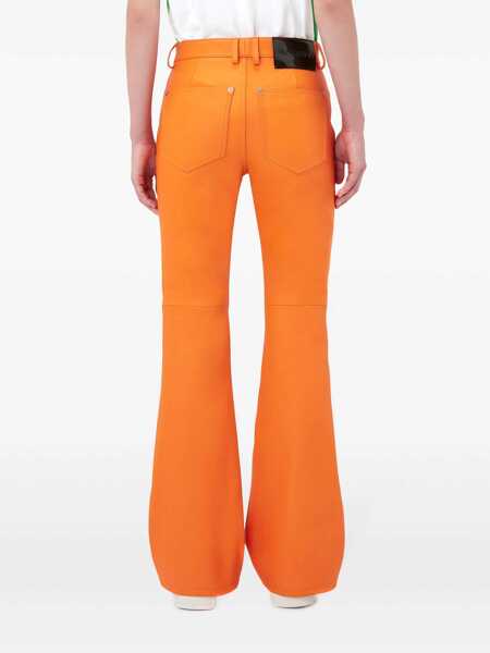 Pantaloni casual JW Anderson JW Anderson Leather Pants ORANGE Femei (BM 15695600) 4