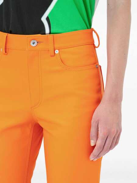 Pantaloni casual JW Anderson JW Anderson Leather Pants ORANGE Femei (BM 15695600) 5