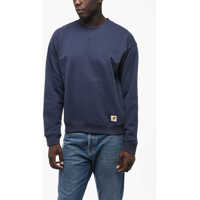 Bluze de trening Solid Color Brushed Cotton Crew-Neck Sweatshirt Barbati