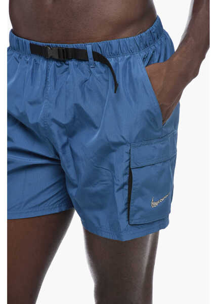 Sorturi de baie Nike Solid Color Swim Shorts With Industrial Belt Blue Barbati (BM 15701090) 3