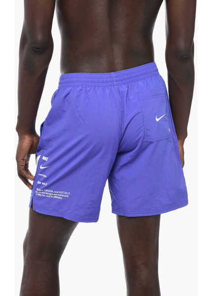 Sorturi de baie Nike Nylon Swim Shorts With Printed Logo Blue Barbati (BM 15701096) 2