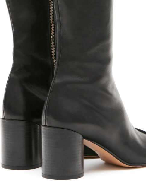 Bocanci casual MM6 Maison Margiela Leather Boots BLACK Femei (BM 15702242) 4