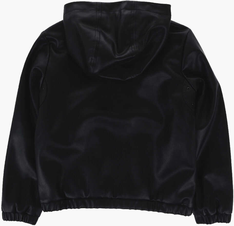 Bomber jacket Diesel Leather Effect Jbuk Bomber Jacket With Logo Black Fete (BM 15702452) 3