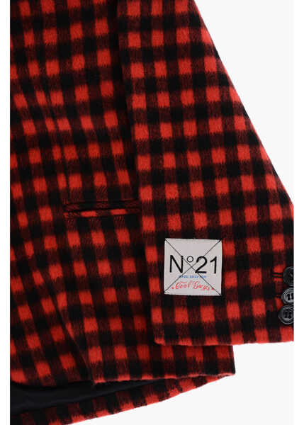 Paltoane N21 Kids Buffalo Check Wool Blend Coat Black Fete (BM 15702458) 2