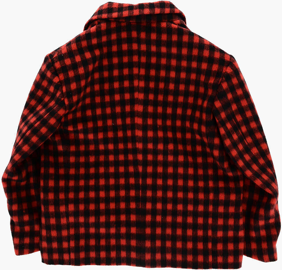 Paltoane N21 Kids Buffalo Check Wool Blend Coat Black Fete (BM 15702458) 3